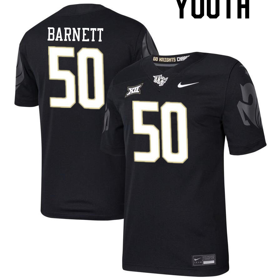 Youth #50 Patrick Barnett UCF Knights Big 12 Conference College Football Jerseys Stitched-Black